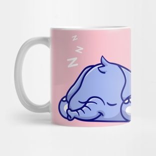 Cute Elephant Sleeping Cartoon Mug